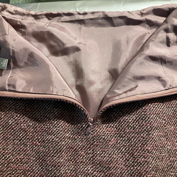 Women’s Ann Taylor Mermaid Ruffle Skirt Size 0 Pink/Black Tweed Wool Blend - Picture 6 of 12